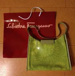 訳あり　Salvatore Ferragamo ヒマワリ柄 クリアバッグのサムネイル