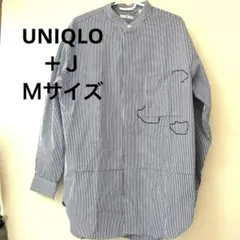 UNIQLO＋Ｊスーピマコットンオーバーサイズスタンドカラーシャツ長袖　Ｍサイズ