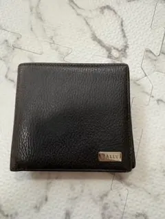 BALLY 二つ折り財布 黒 レザーのサムネイル