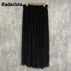 Radarista ラダリスタ　プリーツ　フレアロングスカート　ウエストゴム　L