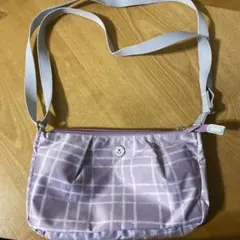 PRIVATE LABEL ピンク チェック柄 ショルダーバッグ