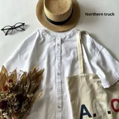◯a1325＊新品 ノーザントラック 切替デザイン コットンチュニック シャツのサムネイル