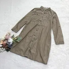 ユニクロ UNIQLO シャツ 원피스 半袖 ベージュ M