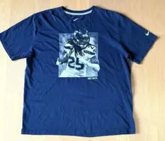ナイキ NFL シーホークス シャーマン フォトTシャツ ネイビー XL 古着