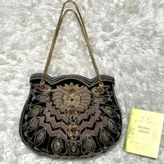 ルミーはしもと　ビーズバッグ　天然石　ザリ刺繍　和装　パーティー　皇室御用達のサムネイル