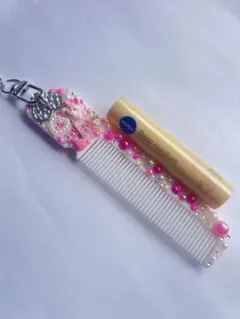 デココーム ハンドメイド 前髪用 くし チャーム付き キラキラ ヘアアクセサリー