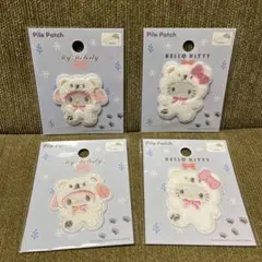 サンリオ ワッペン キティ2点 マイメロ2点 計4点セット アイロン接着&シール