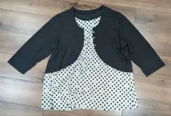 comfortable アンサンブル風 チュニック ドット柄サイズ46