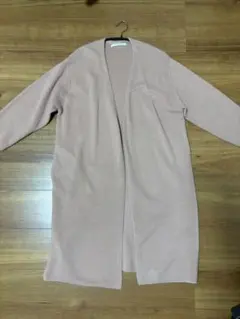 SLY スライ　ピンク　リブ　ニット　カーディガン　ロングカーディガン　ピンク