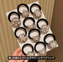 パール付きキラキラ☆ヘアゴム 10個セット