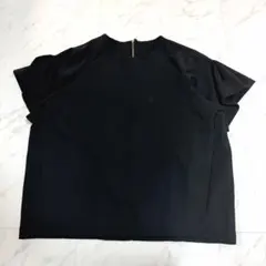 エマテイラー フリル 袖 バックジッパー カットソー Tシャツ 黒 万能◎のサムネイル