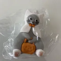KALDI カルディ　ハロウィンクッキー　グレーの猫　マスコットチャーム