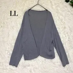hisbis カーディガン グレー LL 大人 冷房対策 薄手
