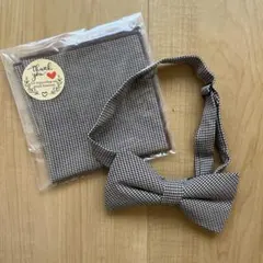 蝶ネクタイ　ポケットハンカチセット