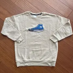 CONVERSE スニーカー刺繍 トレーナー 150 裏起毛