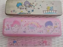リトルツインスターズ 筆箱&定規 レトロ