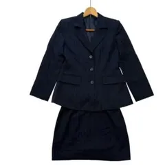 スーツ上下　ビジネススーツセット　レディース　ジャケット　スカート タイト　紺