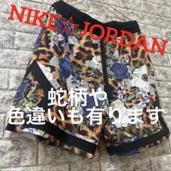 新品♪NIKE☆JORDAN☆蛇柄☆総柄☆ハーフパンツ☆黒☆メンズ XXL 