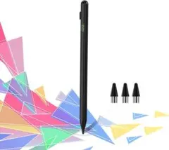 タッチペン iPhone iPad 全機種対応 磁気吸着 ペン先3枚付き 黒