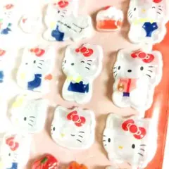 キティちゃんボンボンドロップシールぷくぷくシール サンリオ 立体シール 3D