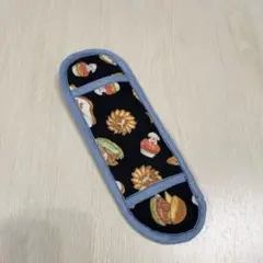 水筒肩紐カバー　子犬　パン　ハンバーガー　ドーナツ　バイアステープ　犬