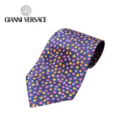 GIANNI VERSACE ネクタイ｜シルク100%｜ドット柄