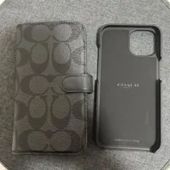 COACH 手帳型ケース ブラック