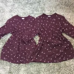 双子ちゃんBREEZE 星柄 長袖ワンピース 110