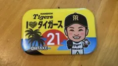 ガラゴロ阪神タイガース 大竹耕太郎 21 缶バッジ