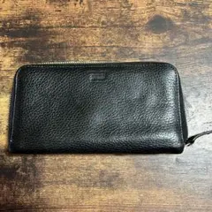 黒レザー 長財布 アルマーニ
