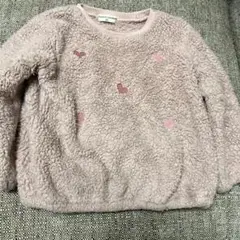 ピンク ハート刺繍 トレーナー　95