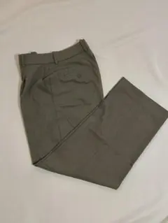 ユニクロ タックワイドパンツ（ワンタック） Lサイズ カーキ