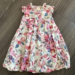【新品・未使用品】sense of wonder花柄バルーンワンピース 90cm