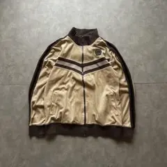 archive grunge velour track jacket beige