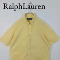 Ralph Lauren イエロー 半袖ボタンダウンシャツ　ラルフローレン　M