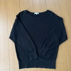 GLOBAL WORK ブラック VネックニットM