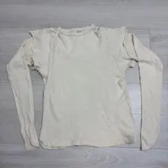 GAUZE JERSEY DOUBLE SLEEVE TOP カットソー　M