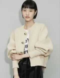 ADAM ET ROPE' アダムエロペ BIGボタンニット カーディガン