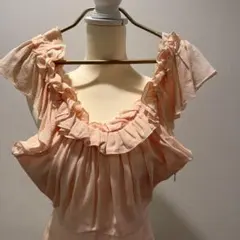 フリル キャミワンピース ピンク