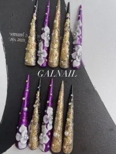 限定➕料金なし♡即日発送可能成人式ネイルチップロングポイントギャル卒業式 ギャルネイルチップ成人式ネイルチップロングポイントギャル卒業式