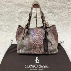 未使用タグ付き✨ SILVANO BIAGINI 希少 パイソン　トートバッグ