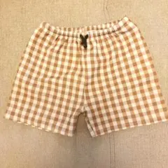 【SEA DRESS】男の子用水着 120cm 茶色と白のギンガムチェック