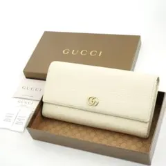 ✨未使用展示品・箱付き✨　GUCCI 長財布　マーモント　エンボスロゴ　GG