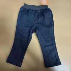 デニム風パンツ 80cm 裏起毛