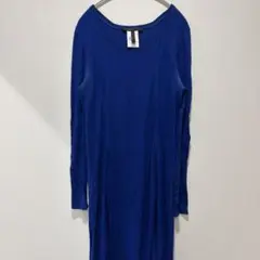 ワンピース　ロング丈　フレア　ハイローヘム　ブルー　L アシンメトリー　リヨセルのサムネイル