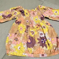 VanaVana 花柄 五分七分袖カットソー 120cm