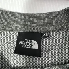 【THE NORTH FACE】ワッフル調ハーフボタンTシャツXLサイズグレー系