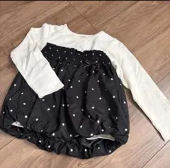 プティマイン　長袖ロンT ドットバルーンドッキング長T