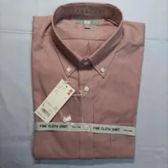 新品の希少品　UNQILO ユニクロ ボタンダウンシャツ L 赤と白チェック