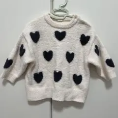 cottoli ハート柄 モコモコ セーター 80cm